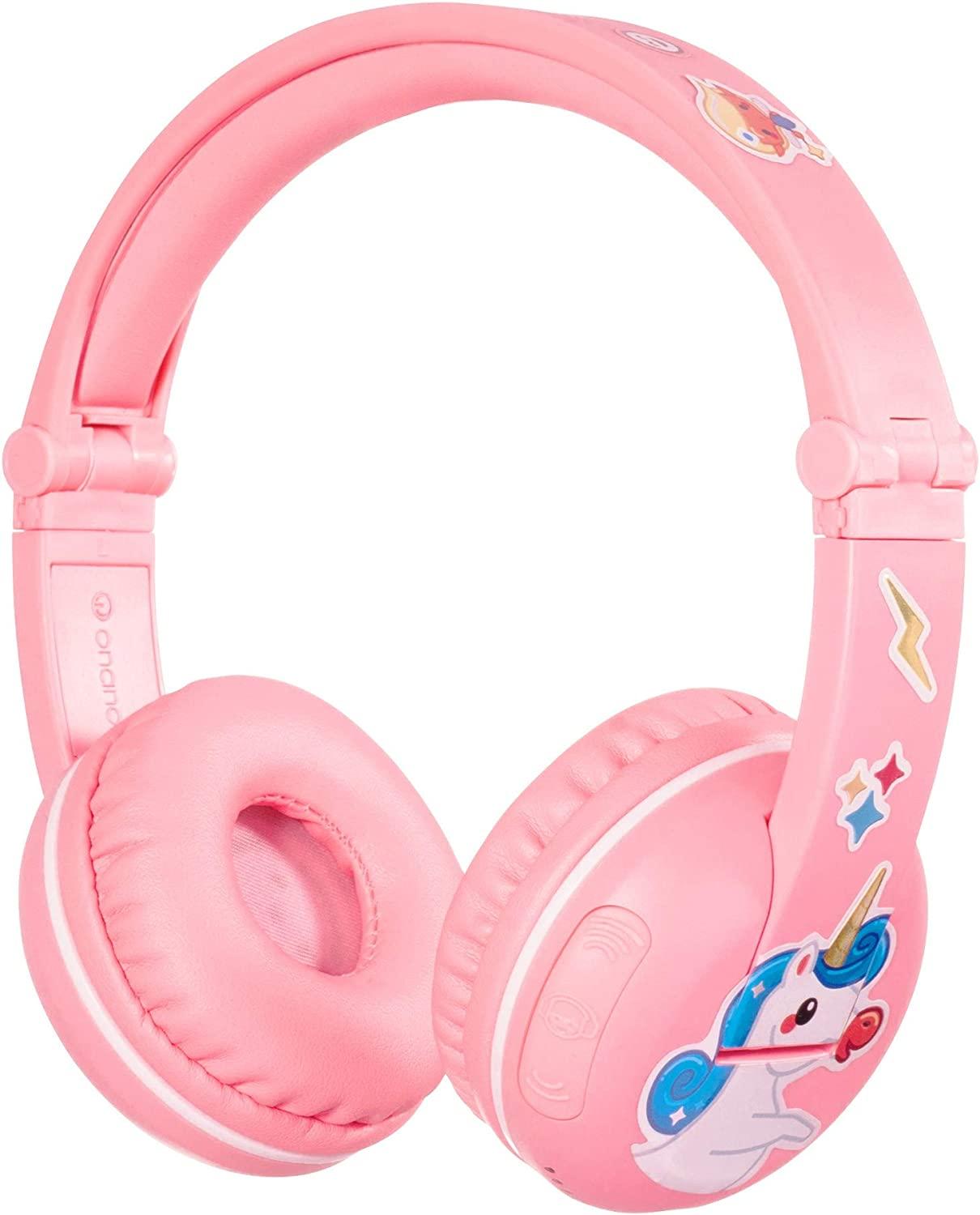 buddyphones play wireless bluetooth headphones for kids pink