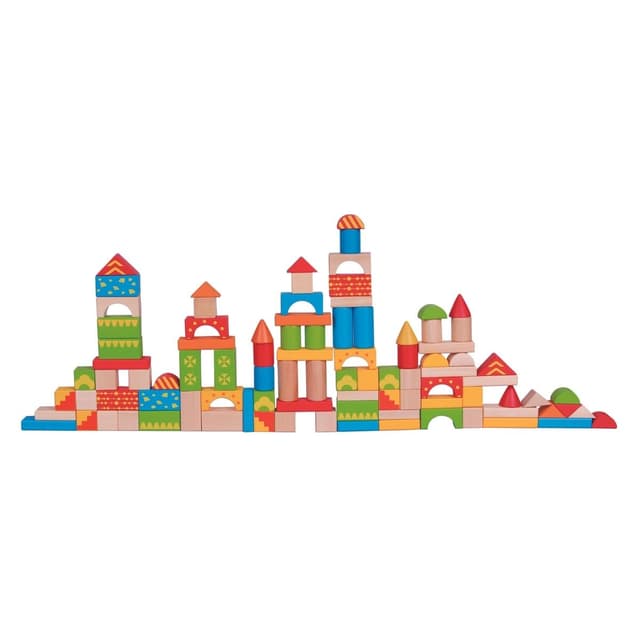 العاب خشبية للاطفال 100 قطعة ليلين Lelin 100pcs Wooden Blocks