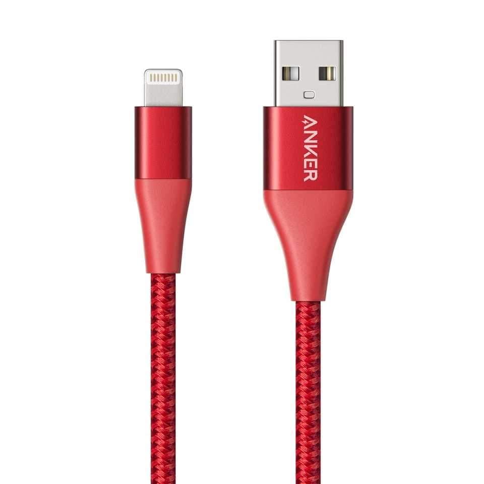 anker powerline ii lightning cable 3ft un red offline