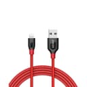 سلك ايفون من أنكر باورلاين+ لايتنينغ بطول 6 أقدام  أحمر Anker PowerLine+ Lightning Cable 6ft - Red (Offline)