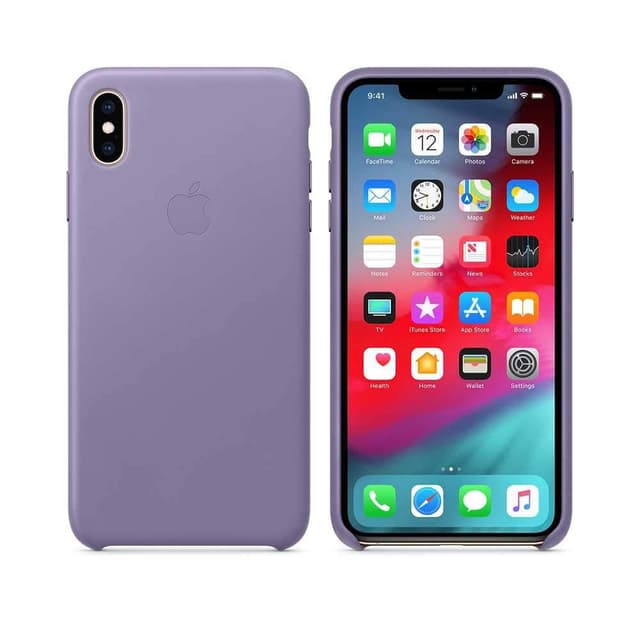apple iphone xs max leather case lilac