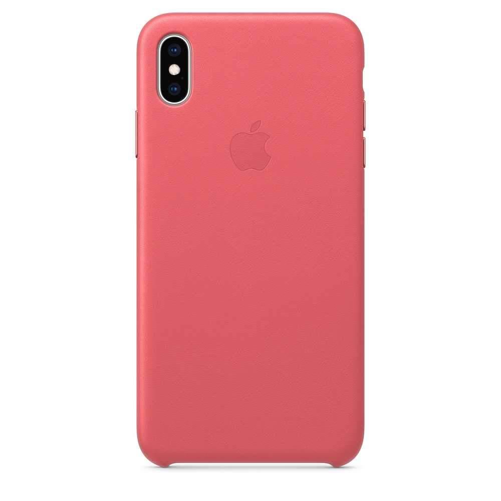 apple iphone xs max leather case peony pink