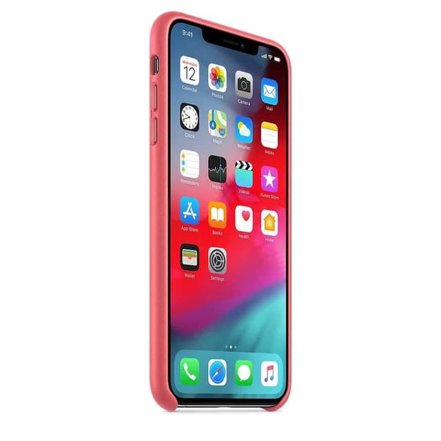 كفر جلدي أصلي لآيفون XS Max  من Apple - وردي داكن