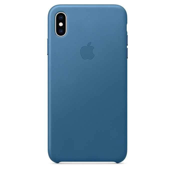 apple iphone xs max leather case cape cod blue