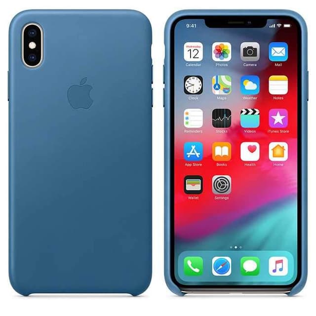 apple iphone xs max leather case cape cod blue
