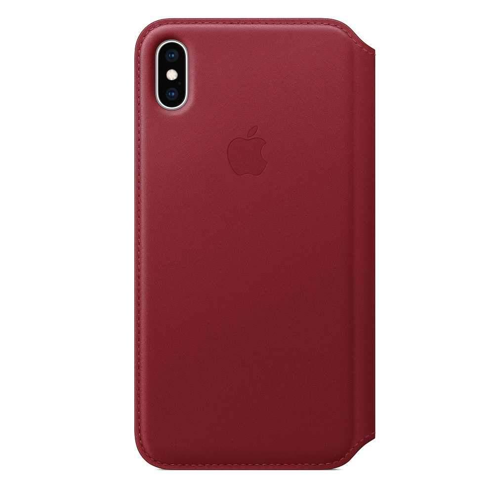 apple iphone xs leather folio productred