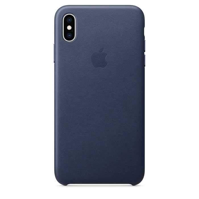 apple iphone xs max leather case midnight blue