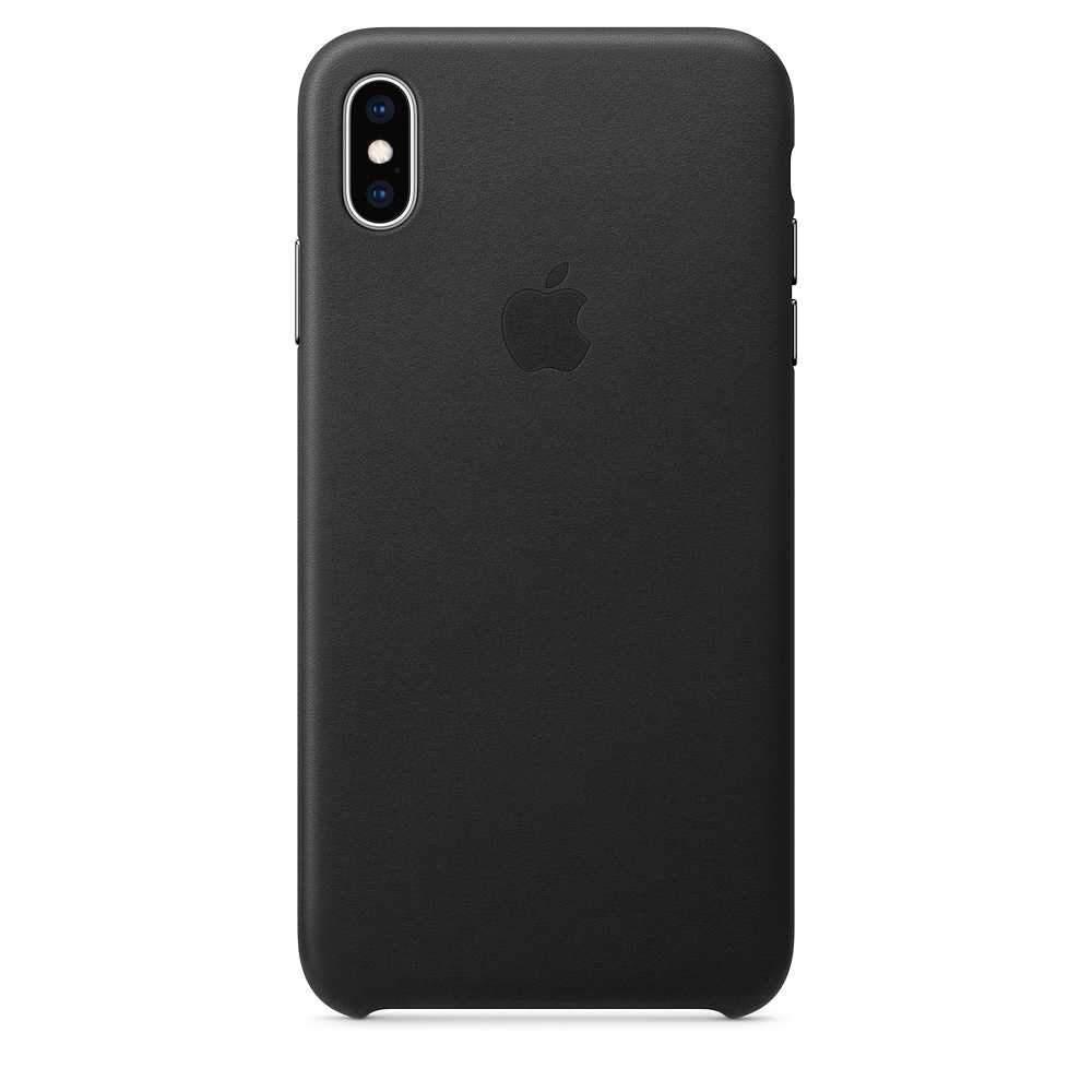 apple iphone xs max leather case black