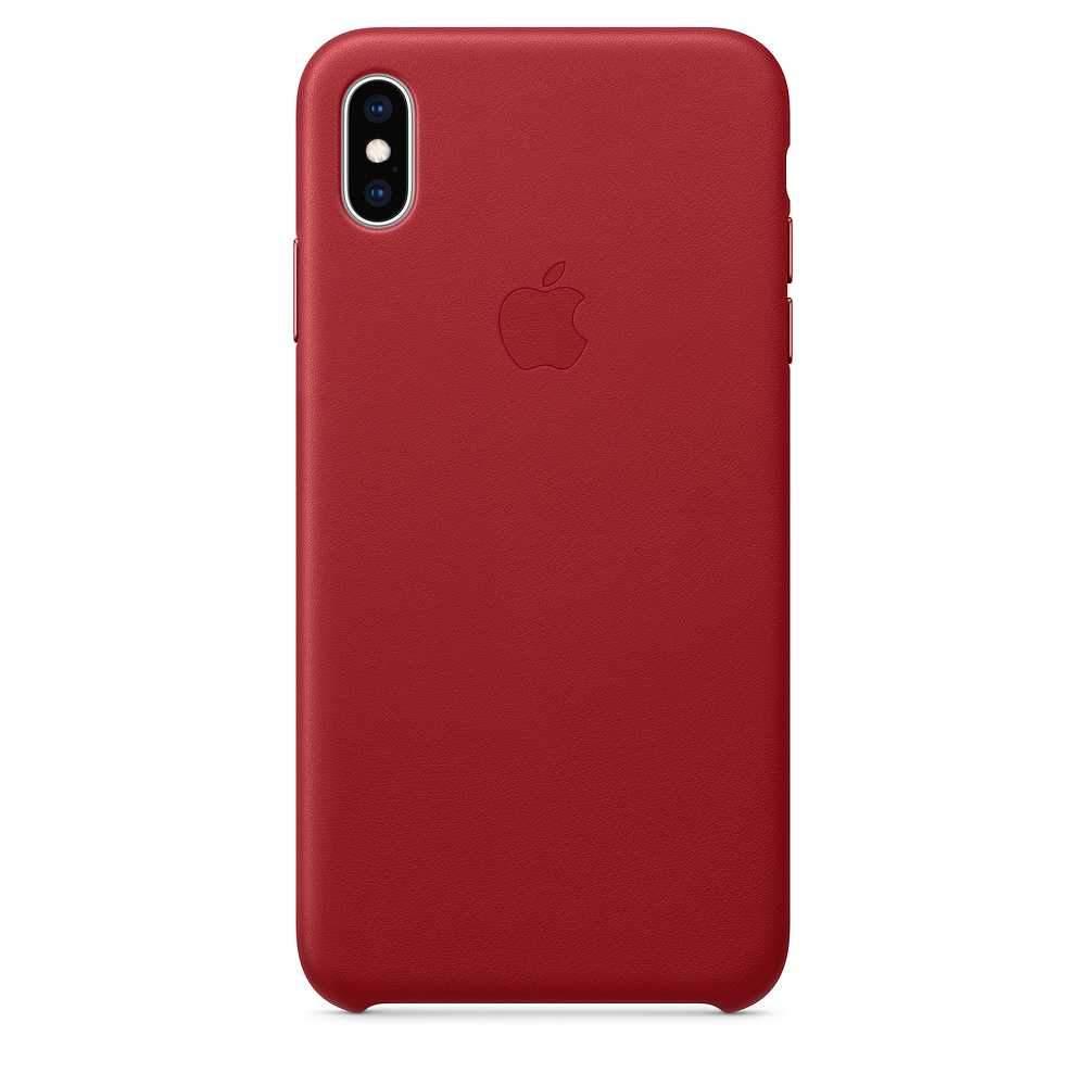 كفر جلدي أصلي لآيفون XS Max  من Apple - أحمر