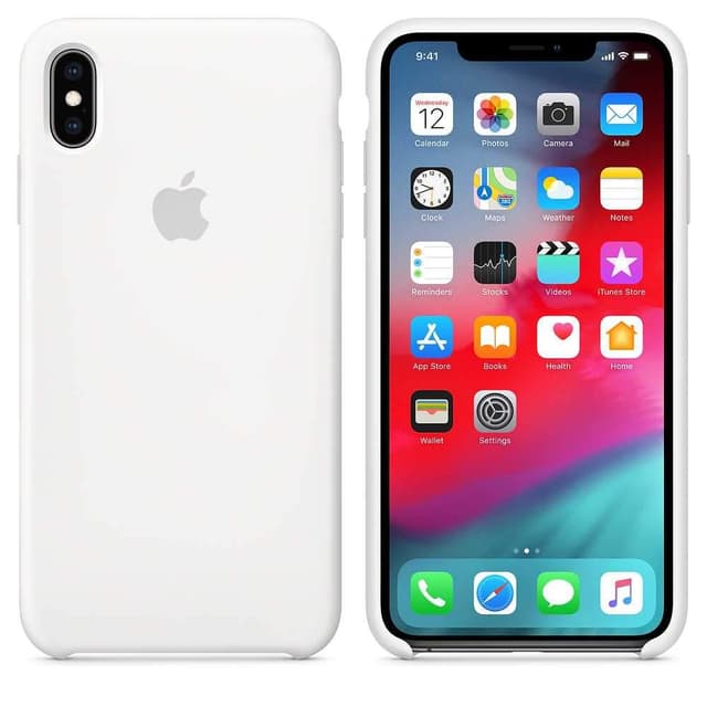 كفر ايفون اكس اس ماكس باللون الابيض الثلجي سيليكون من ابل Apple iPhone XS Max Silicone Case White