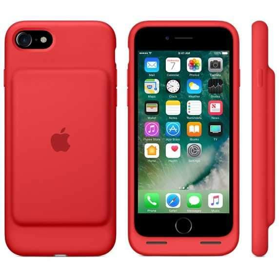 apple smart battery case for iPhone 7 red