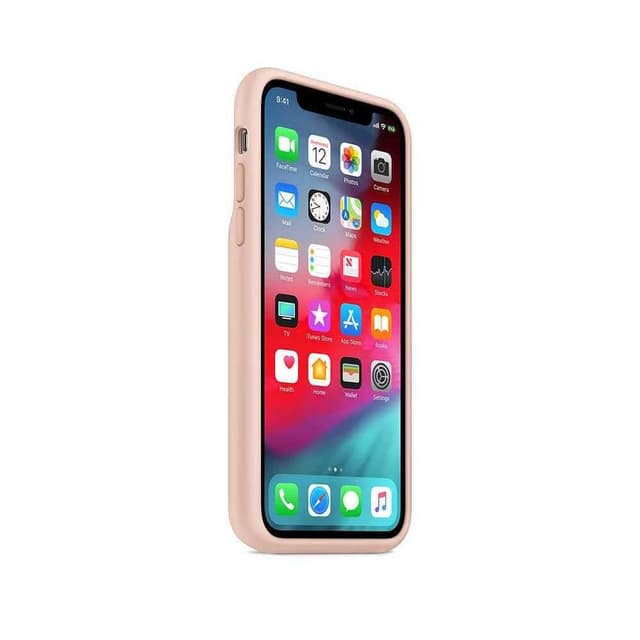 apple smart battery case for iphone xs pink sand