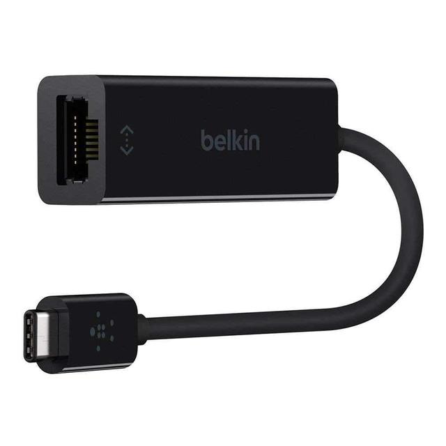 Belkin Usb-C To Gigabit Ethernet Adapter - Black - SW1hZ2U6Nzg3Nw==