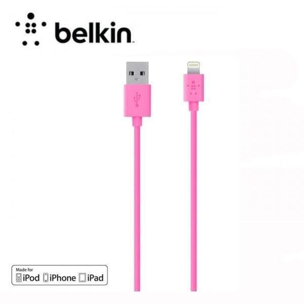 وصلة شاحن (كيبل شحن) بمدخل USB-A و منفذ Lightning للآيفون و الآيباد لون وردي BELKIN - MIXIT Lightning to USB ChargeSync Cable