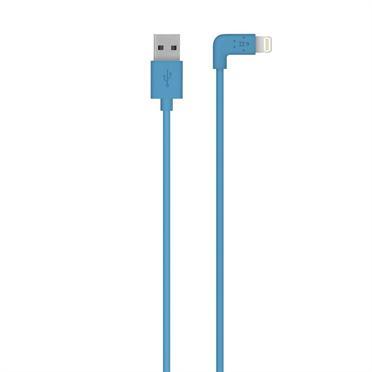 وصلة شاحن (كيبل شحن) بمنفذ USB-A إلى Lightning بزاوية 90 درجة أزرق BELKIN - MIXIT 90 degree Lightning to USB Cable