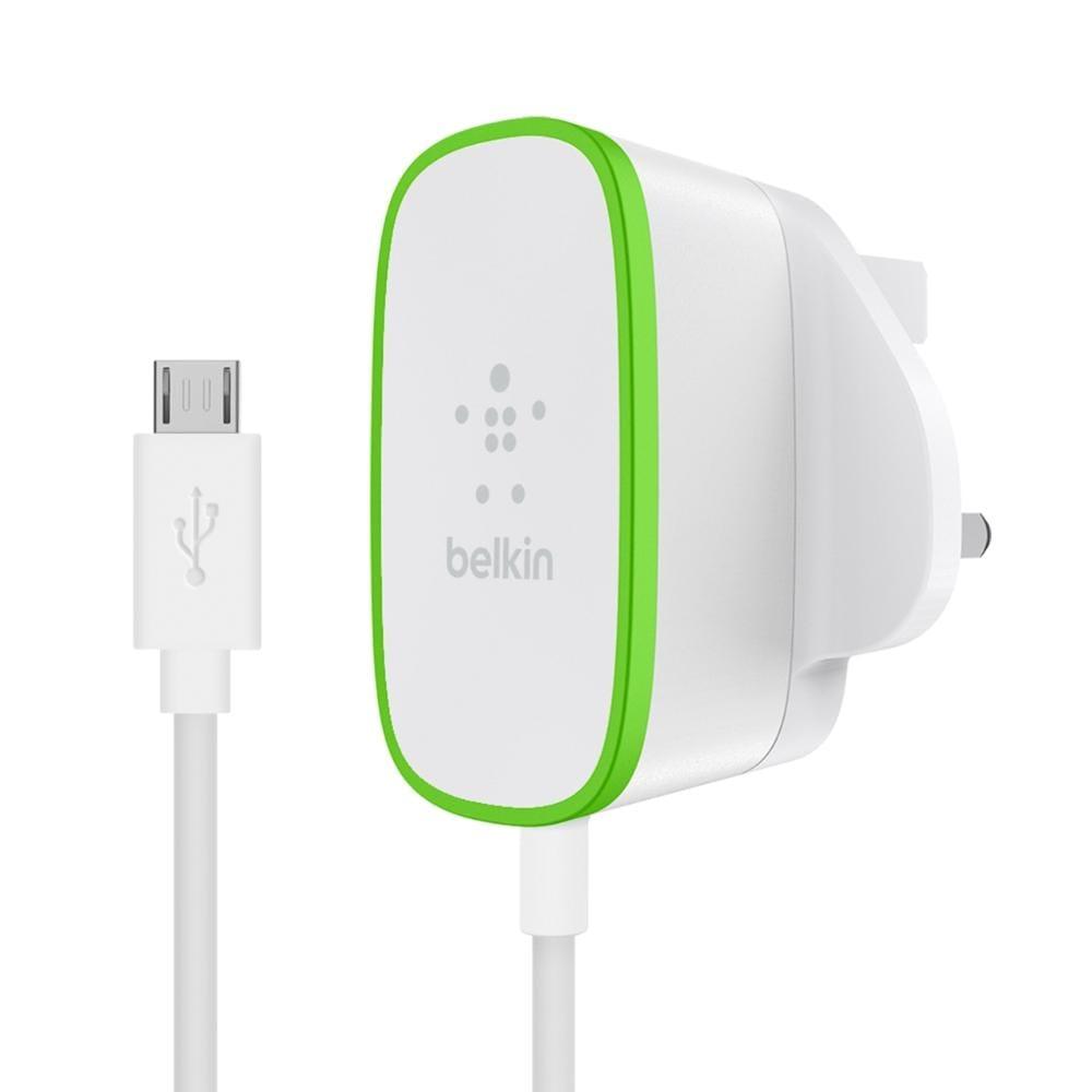 شاحن سلكي بمنفذ Micro USB وكابل بطول 1.8 متر BELKIN - BOOST UP Home Charger with hardwired Micro USB cable