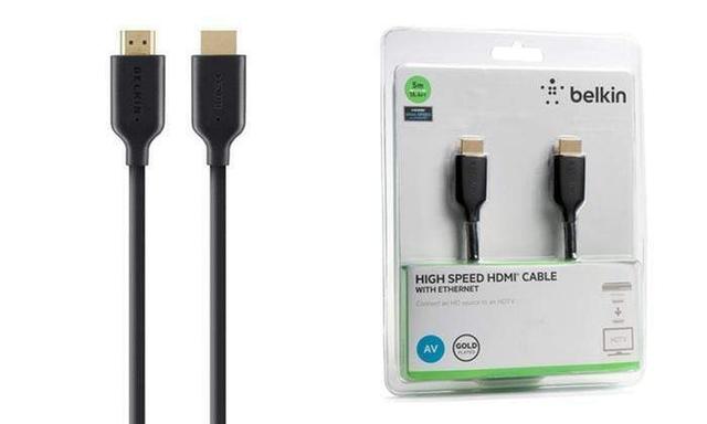 belkin gold plated high speed hdmi cable with ethernet 4k ultra hd compatible - SW1hZ2U6MjU5NjY=