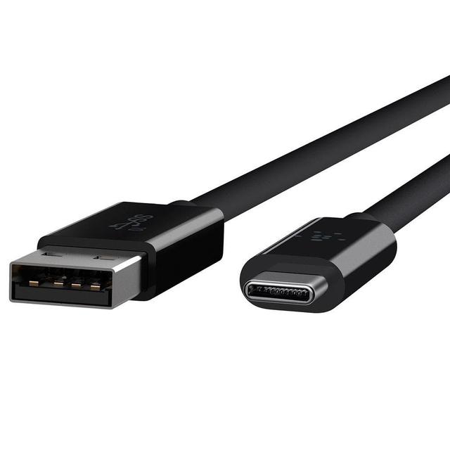 وصلة شاحن (كيبل شحن) بمنفذ USB-A إلى USB-C لون أسود BELKIN - 3.1 USB-A to USB-C Cable USB Type-C - SW1hZ2U6MjYwMjQ=