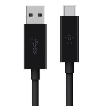 وصلة شاحن (كيبل شحن) بمنفذ USB-A إلى USB-C لون أسود BELKIN - 3.1 USB-A to USB-C Cable USB Type-C - SW1hZ2U6MjYwMjY=