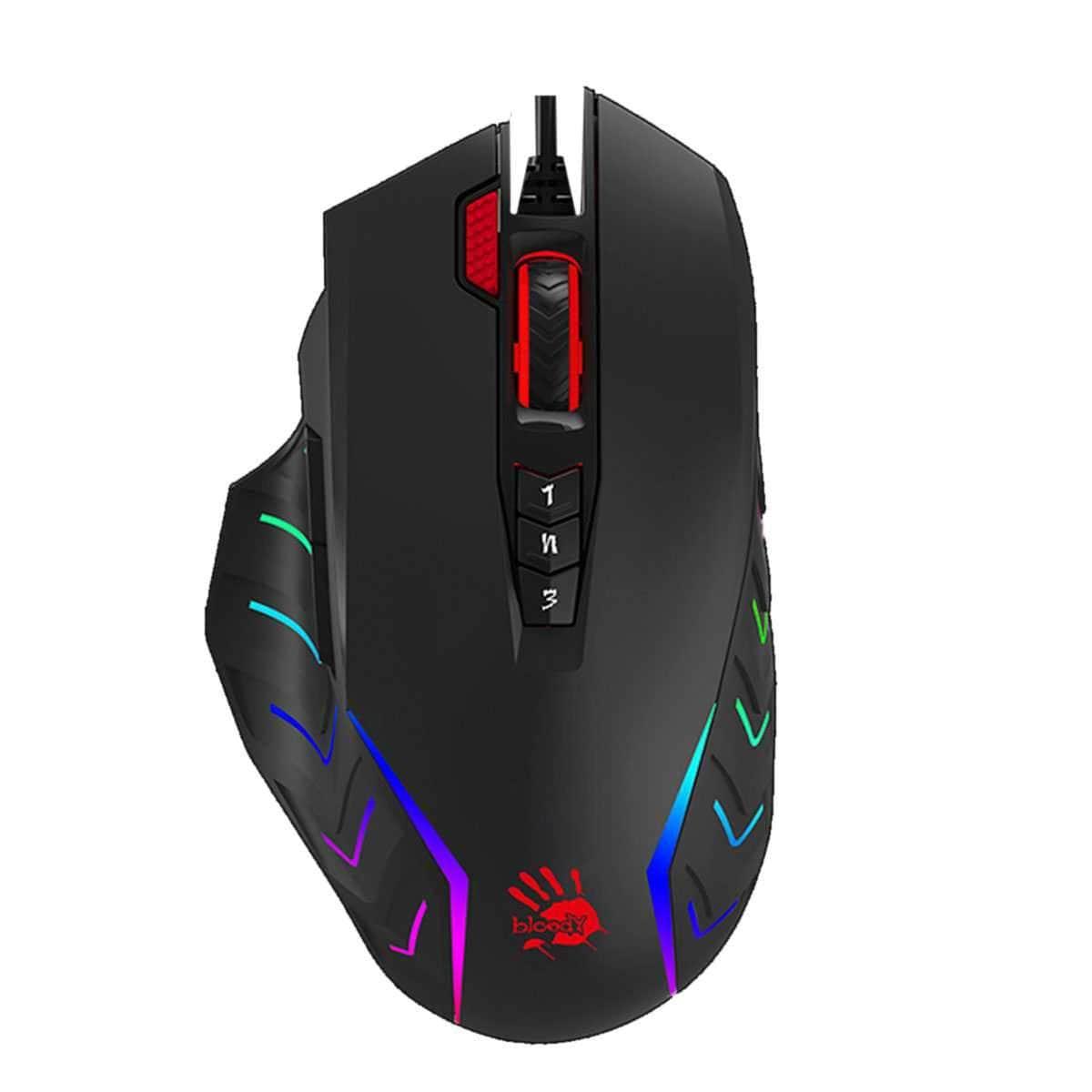 bloody j95 2 fire rgb animation gaming mouse black