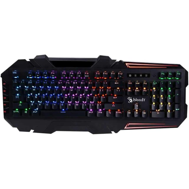 كيبورد ضربة البرق B880R الميكانيكية المخصصة للألعاب من بلودي - لون أحمر