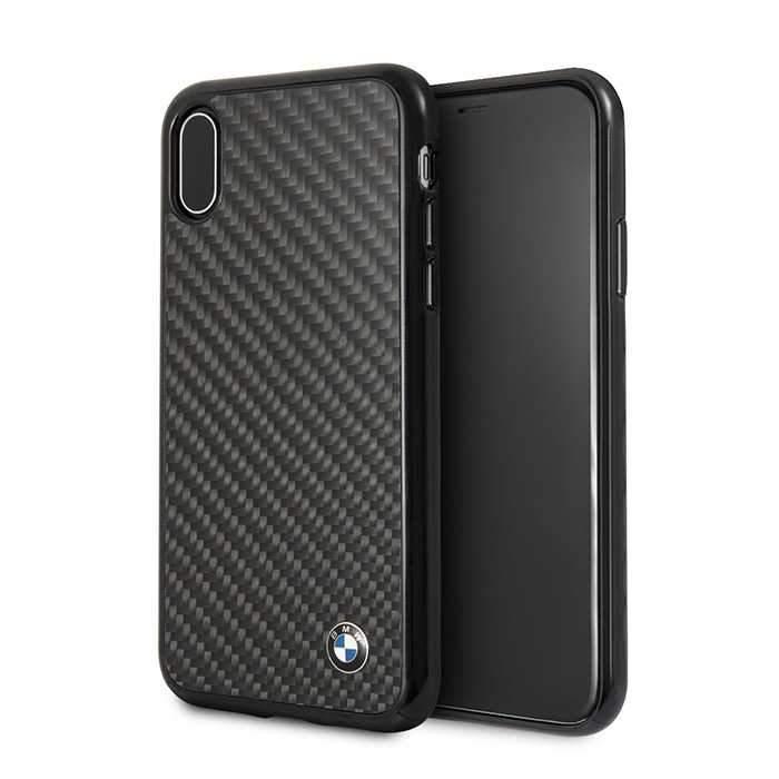 bmw real carbon fiber tpu hybrid case for iphone x black