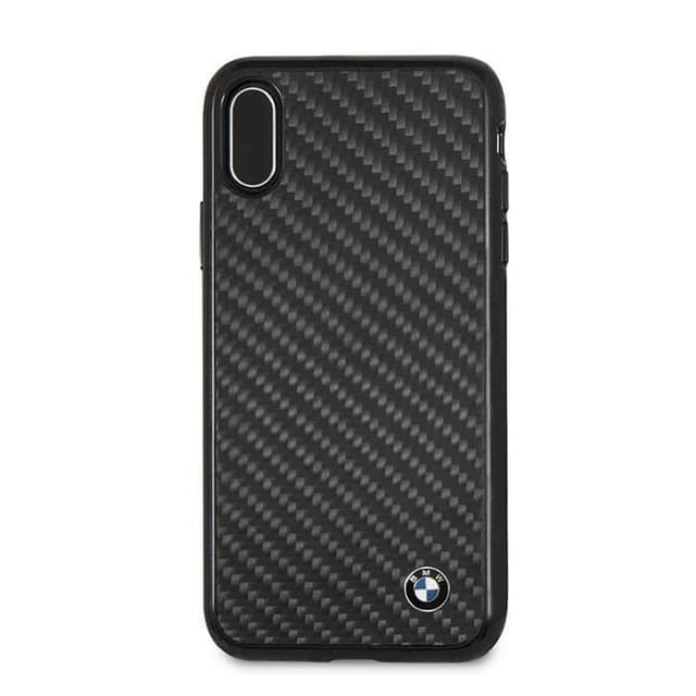 bmw real carbon fiber tpu hybrid case for iphone x black