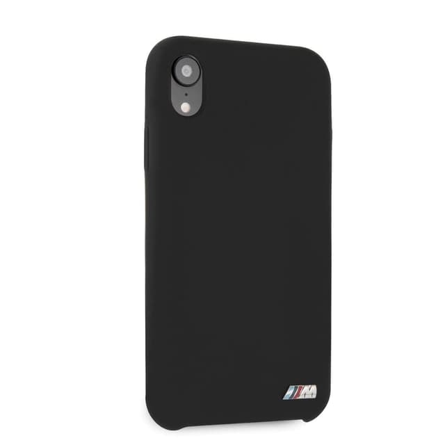 كفر ايفون xr الأسود مع شعار بي إم دبليو من سي جي موبايل  BMW Silicone Hard Case for iPhone Xr - Black
