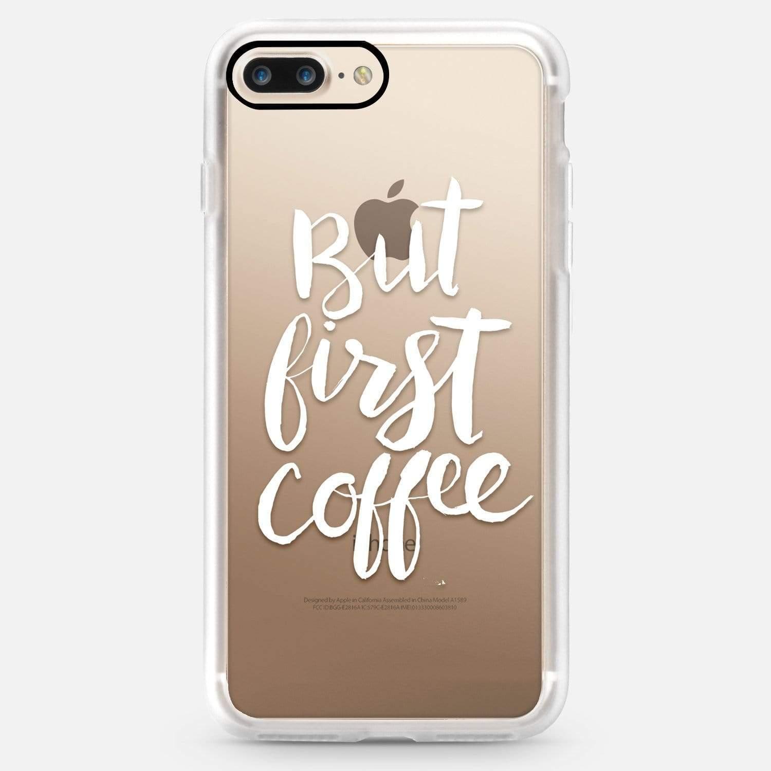 كفر ايفون 7 / 8 - شفاف CASETIFY - But First Coffee Case for iPhone 8 / 7 Plus