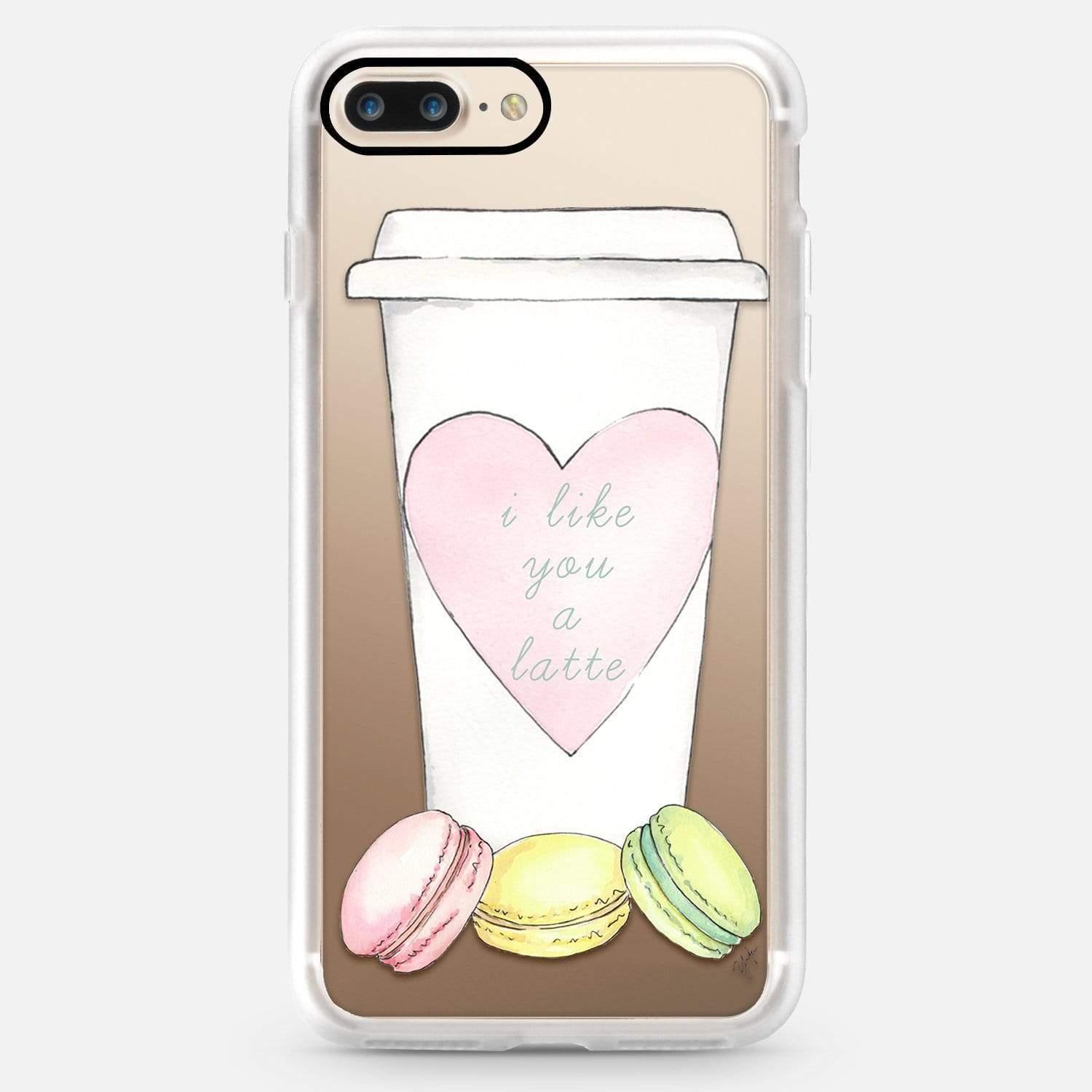 كفر ايفون 7 / 8 بلس - شفاف CASETIFY - I Like You A Latte Case for iPhone 8/7 Plus