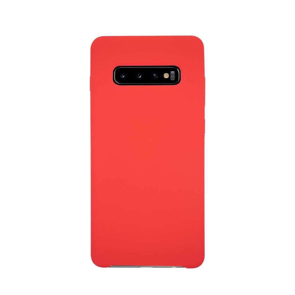 devia nature series silicone case for samsung galaxy s10 plus red