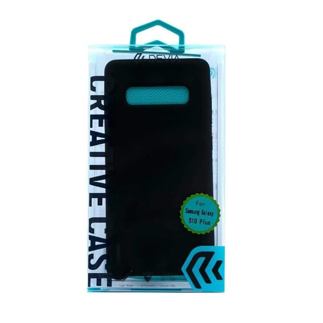 devia nature series silicone case for samsung galaxy s10 plus black