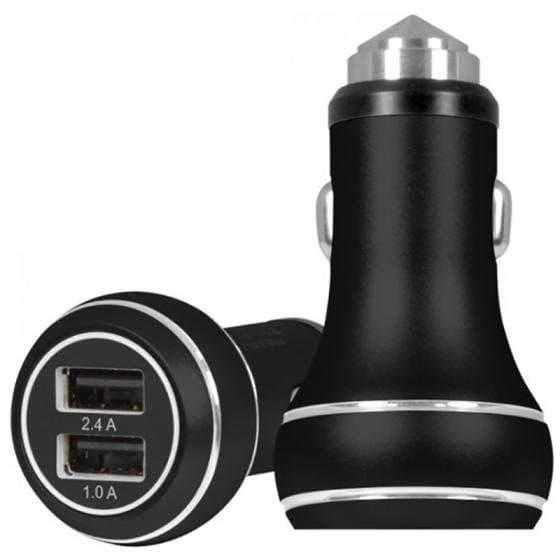 شاحن سيارة ذكي منفذين يو اس بي لاجهزة اندرويد من ديفيا لون أسود Devia Smart Dual USB Car Charger Suit for Android 