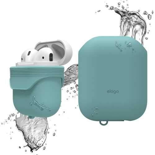 elago waterproof case for apple airpods coral blue