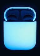 elago airpods silicone case nightglow blue