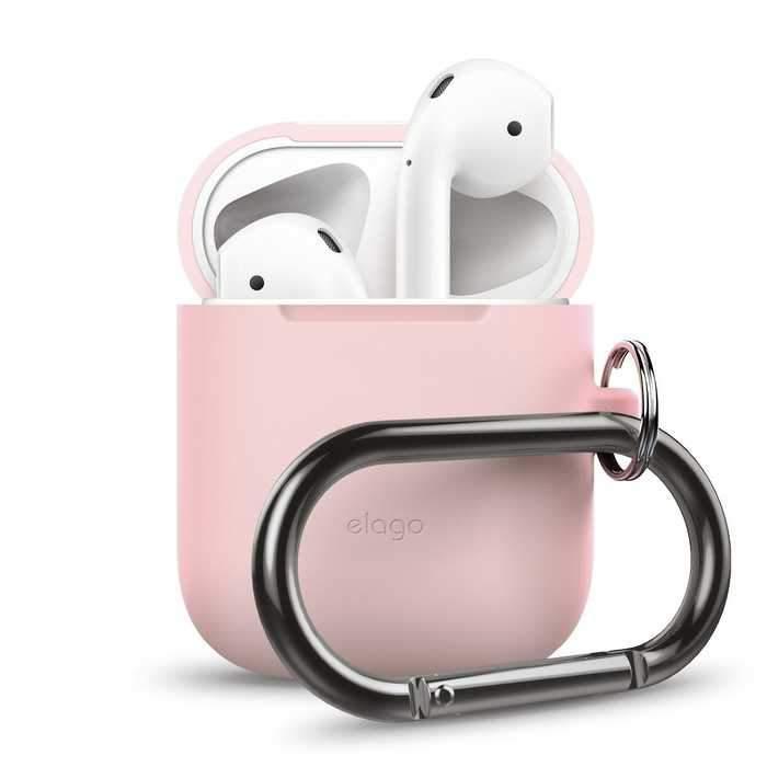 elago airpods hang case lovely pink