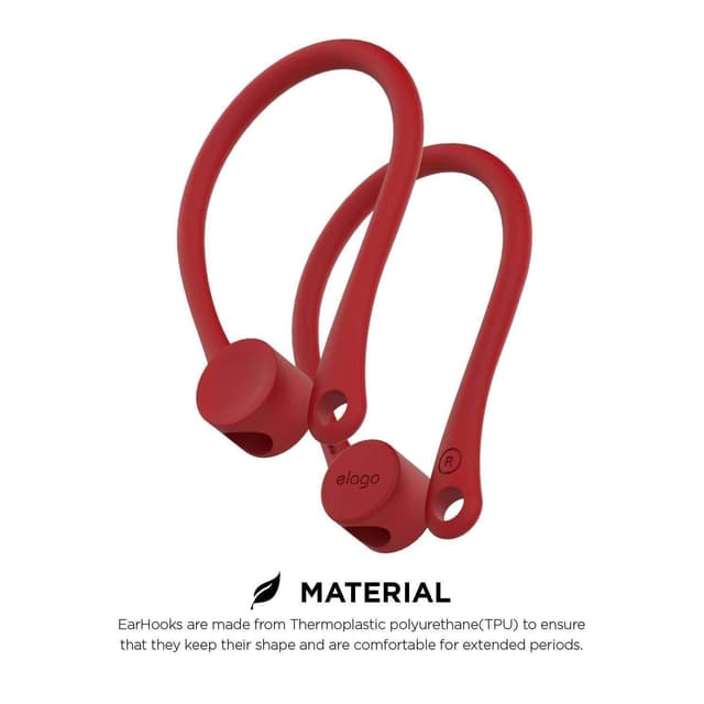 مشبك أذن لسماعات Apple من Elago - أحمر