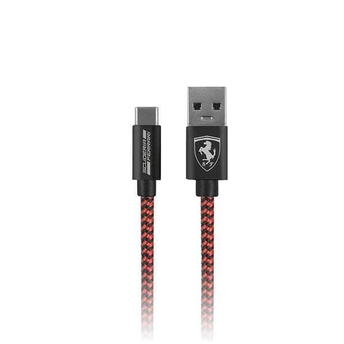 ferrari nylon type c cable 1 5m red