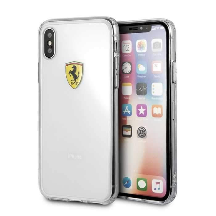 ferrari shockproof hard case for apple iphone x transparent