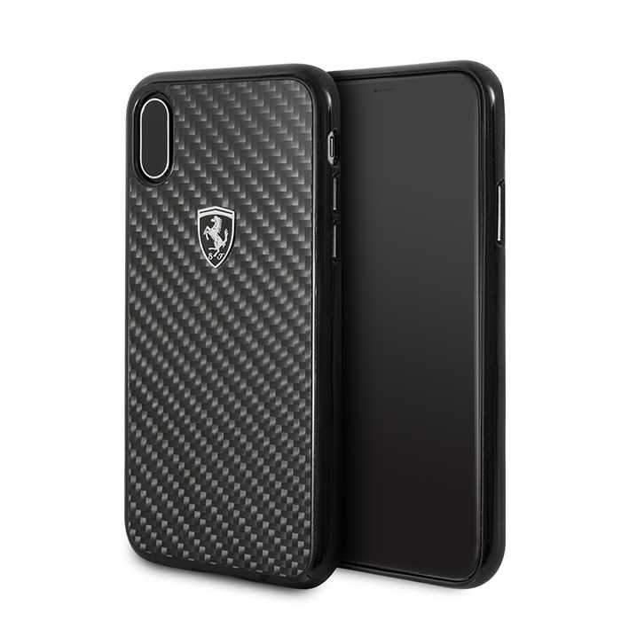 ferrari heritage real carbon hard case iphone x black