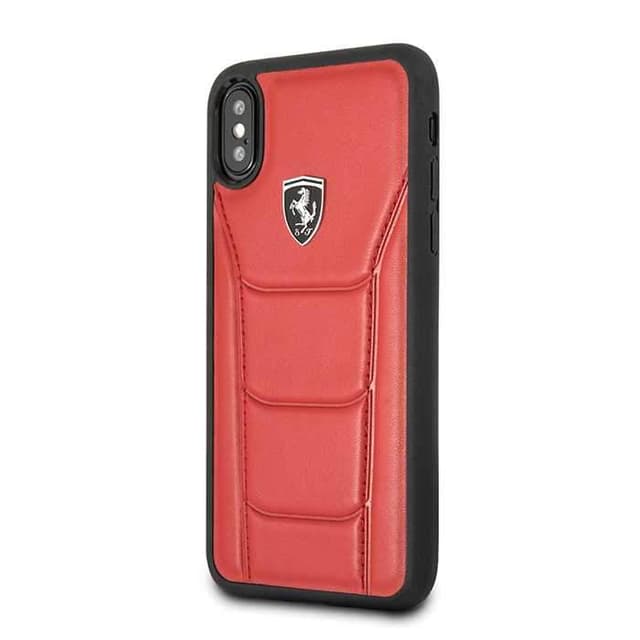 ferrari genuine leather hard case iphone x red