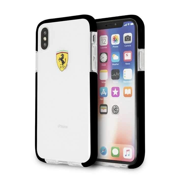 ferrari shockproof transparent hard case for iphone x black