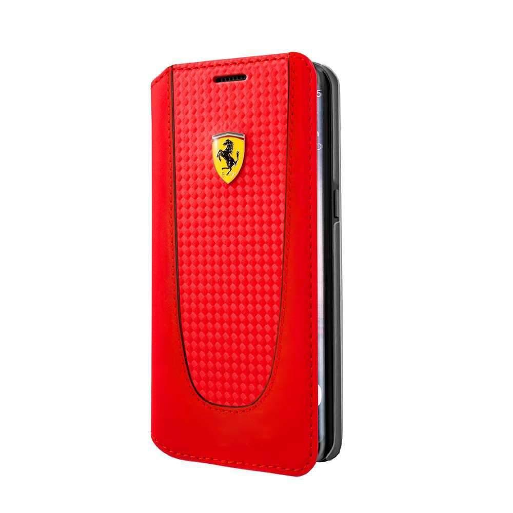 ferrari pit stop transparent booktype case galaxy s8 plus red