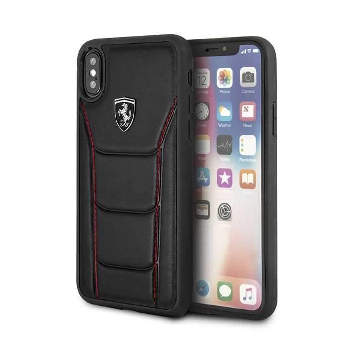 ferrari genuine leather hard case iphone xs max