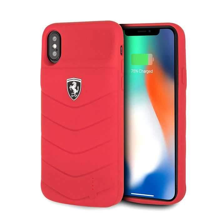 ferrari off track full cover power case 3600mah for iphone x xs red