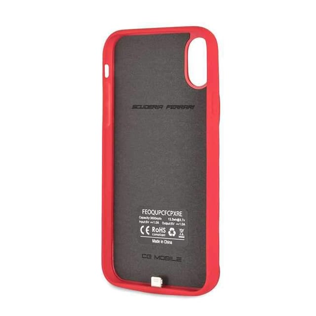ferrari off track full cover power case 3600mah for iphone x xs red