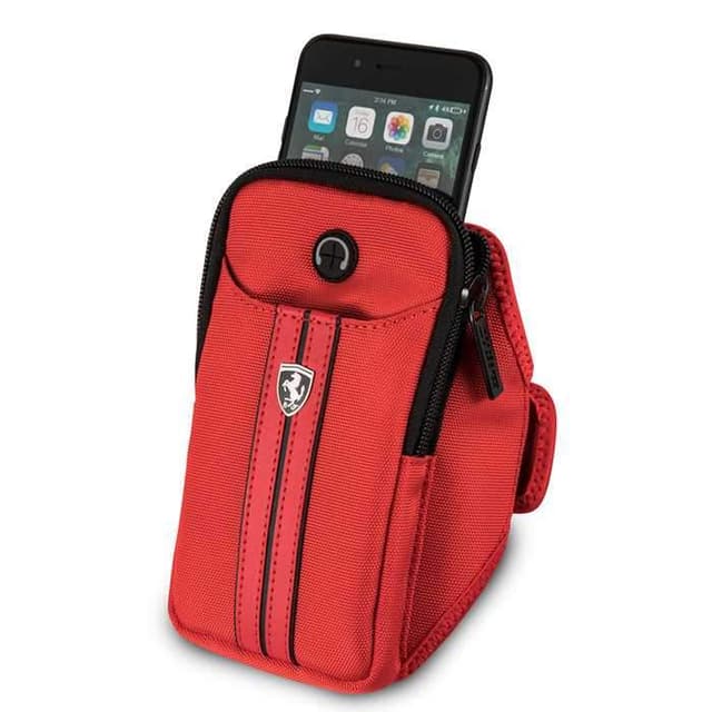 حامل الهاتف من فيراري - ربطة الذراع الرياضية - ألوان أسود وأحمر