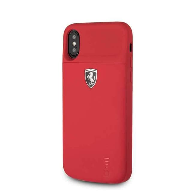 كفر مدمج مع بور بانك من فيراري 3600mAh لايفون X - احمر