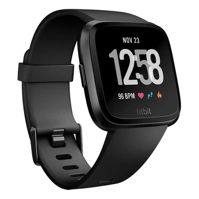 fitbit versa fitness wristband with heart rate tracker black sl