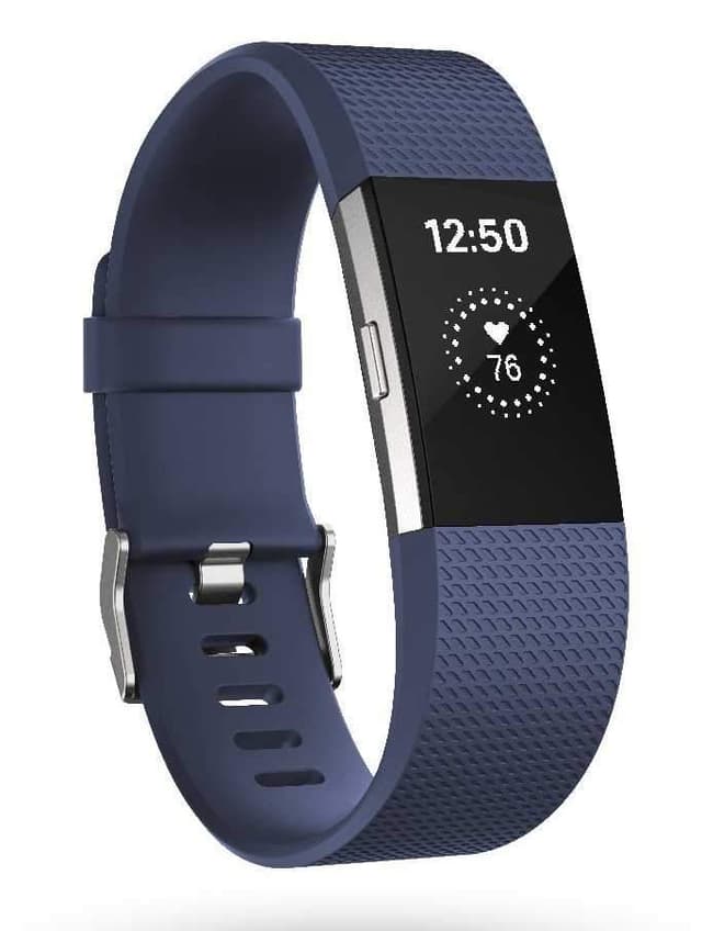 fitbit charge 2 fitness wristband with heart rate tracker blue s